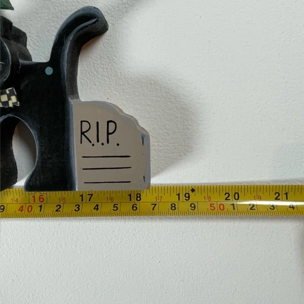 Halloween Themed Decor with Cat Witch Ghost Accents Set of 2